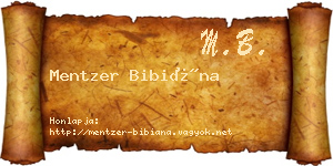 Mentzer Bibiána névjegykártya